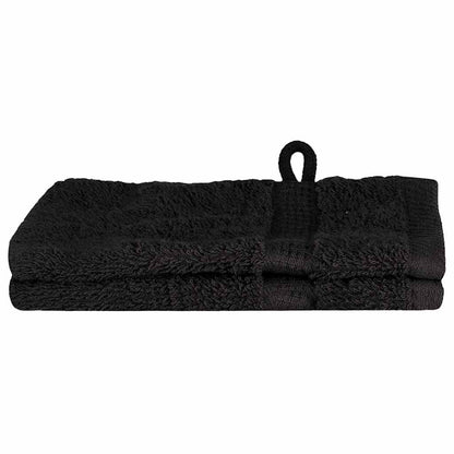 Asciugamano per Ospiti SOLUND 2 pcs Nero 15 x 21 cm 550 gsm