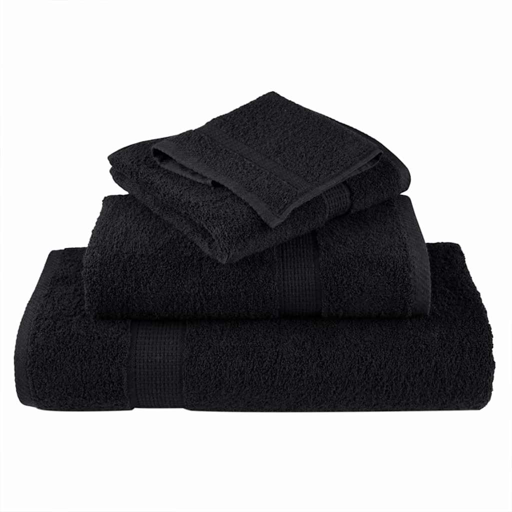 Asciugamano per Ospiti SOLUND 2 pcs Nero 15 x 21 cm 550 gsm