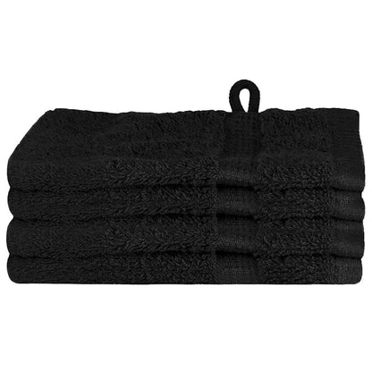 Asciugamano per Ospiti SOLUND 4 pcs Nero 15 x 21 cm 550 gsm