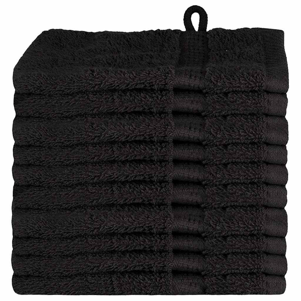 Asciugamano per Ospiti SOLUND 10 pcs Nero 15 x 21 cm 550 gsm