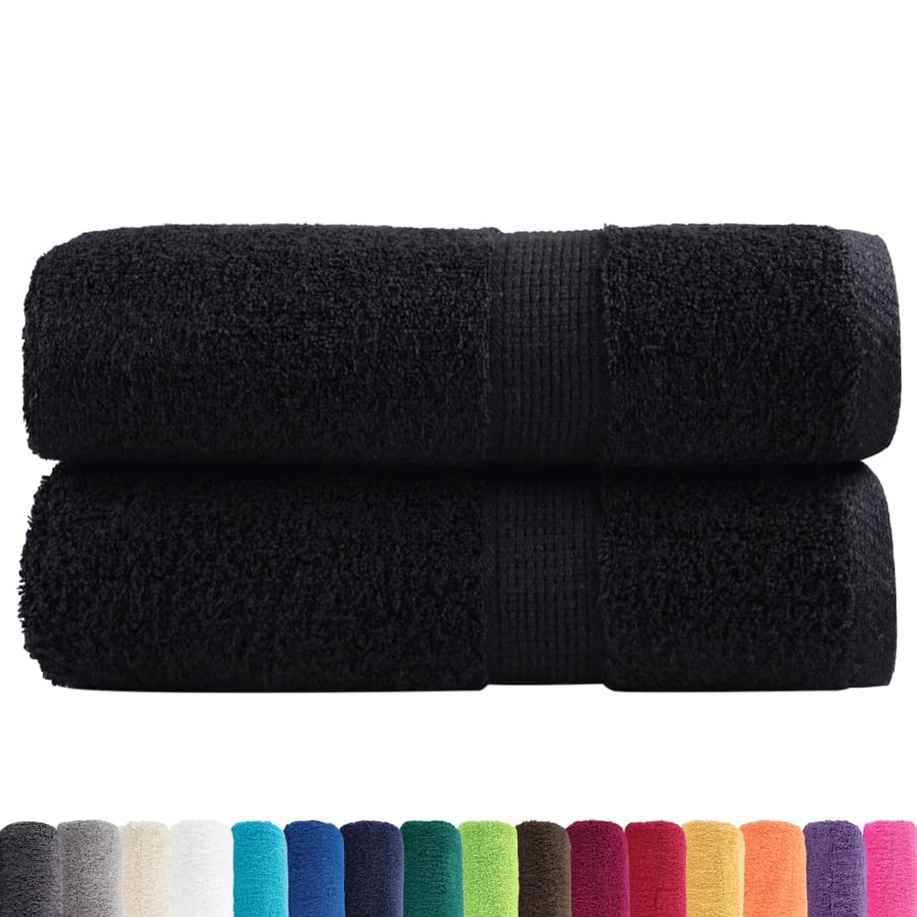 Asciugamani Premium SOLUND 2 pz Nero 30x30 cm 600 g/mÃ‚Â²