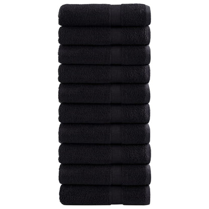 Asciugamani da Doccia SOLUND 10 pz Neri 70x140 cm 600 g/mÃ‚Â²