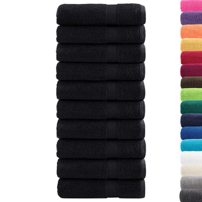 Asciugamani da Bagno SOLUND 10 pz Verdi 100x150cm 600 g/mÂ²