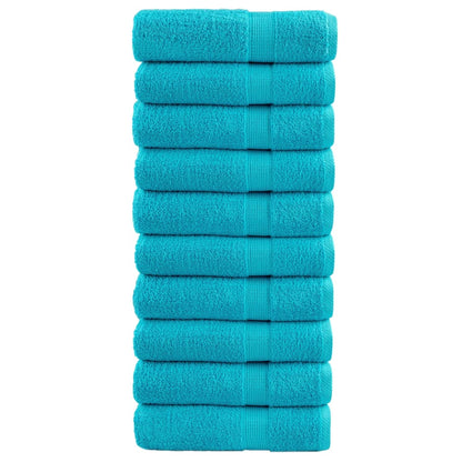 Asciugamani Doccia SOLUND 10 pz Turchesi 70x140cm 600 g/mÂ²