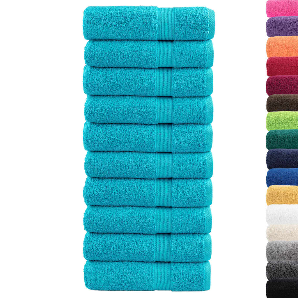 Asciugamani Doccia SOLUND 10 pz Turchesi 70x140cm 600 g/mÂ²
