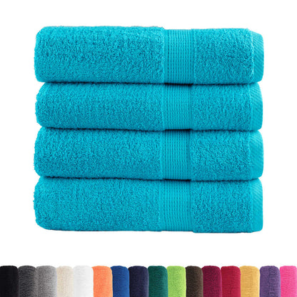 Asciugamani da Bagno SOLUND 2 pz Verdi 100x150 cm 600 g/mÂ²