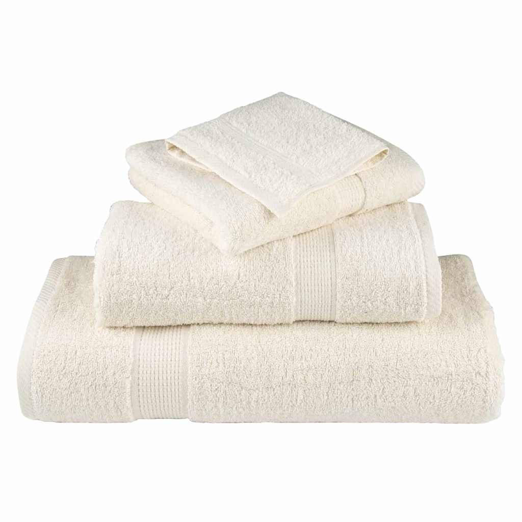 Asciugamano per Ospiti SOLUND 2 pcs Crema 15 x 21 cm 550 gsm