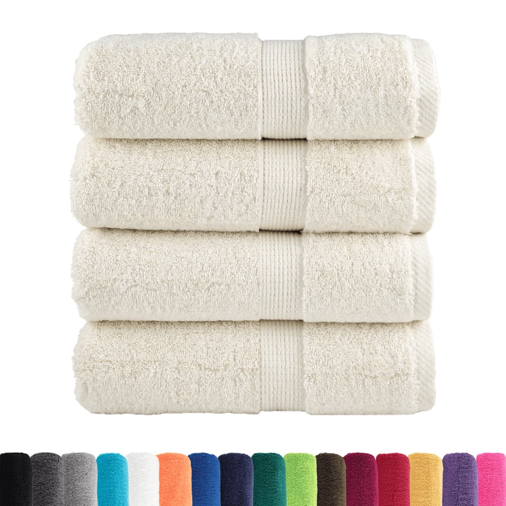 Asciugamani Premium SOLUND 4 pz Crema 30x30 cm 600 g/mÃ‚Â²