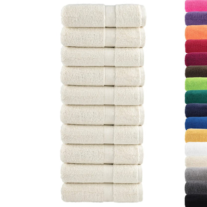 Asciugamani Premium SOLUND 10 pz Crema 30x30 cm 600 g/mÃ‚Â²