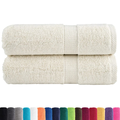 Asciugamani per Ospiti SOLUND 2 pz Crema 30x50 cm 600 g/mÂ²