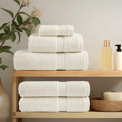 Asciugamani Premium SOLUND 4 pz Crema 50x100 cm 600 g/mÂ²