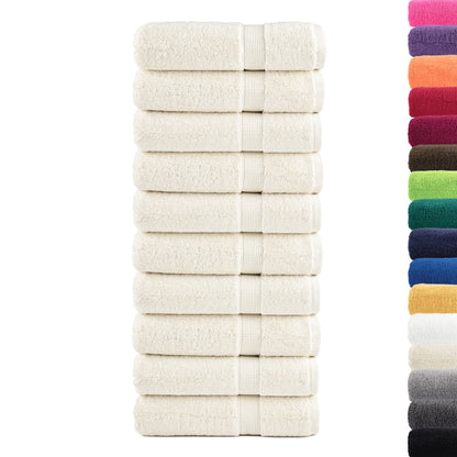 Asciugamani Premium SOLUND 10 pz Crema 50x100 cm 600 g/mÂ²