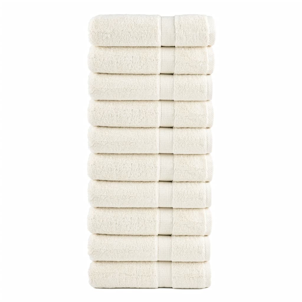 Asciugamani da Bagno SOLUND 10 pz Verdi 100x150cm 600 g/mÂ²