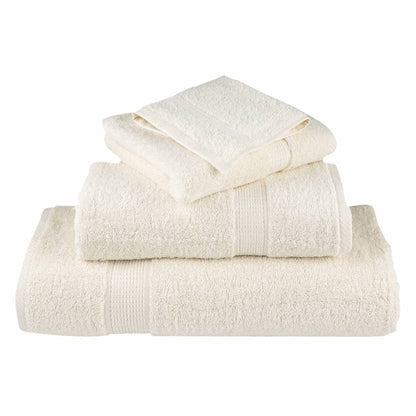 Asciugamani per Sauna SOLUND 10 pz Crema 80x200cm 600 g/mÂ²