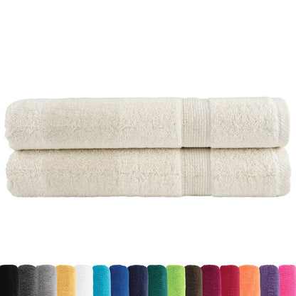 Asciugamani Premium SOLUND 2 pz Crema 100x200 cm 600 g/mÂ²