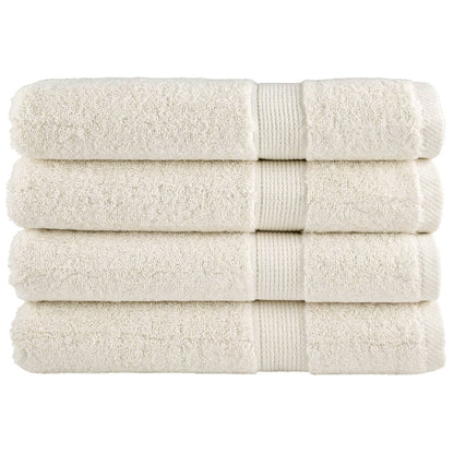 Asciugamani Premium SOLUND 4 pz Crema 100x200 cm 600 g/mÂ²