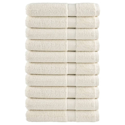Asciugamani Premium SOLUND 10 pz Crema 100x200 cm 600 g/mÂ²