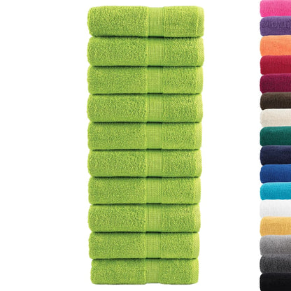 Asciugamani per Ospiti SOLUND 10 pz Verdi 30x50cm 600 g/mÂ²