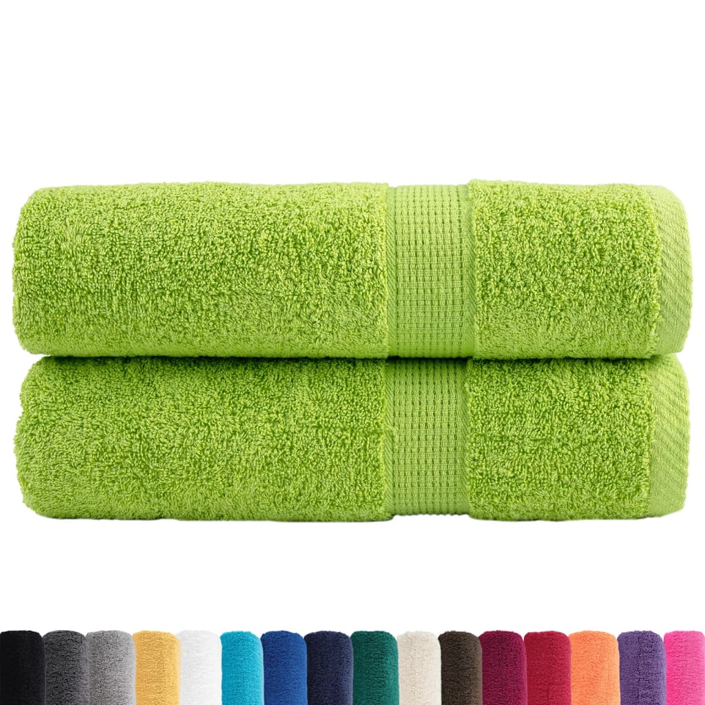 Asciugamani Premium SOLUND 2 pz Verdi 50x100 cm 600 g/mÂ²