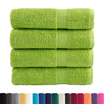 Asciugamani Premium SOLUND 4 pz Verdi 50x100 cm 600 g/mÂ²