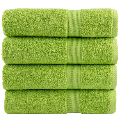Asciugamani da Bagno SOLUND 2 pz Verdi 100x150 cm 600 g/mÂ²