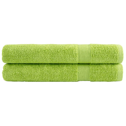Asciugamani Premium SOLUND 2 pz Verdi 100x200 cm 600 g/mÂ²