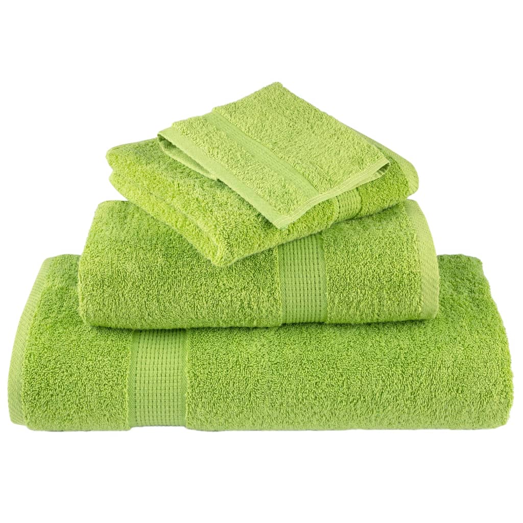 Asciugamani Premium SOLUND 2 pz Verdi 100x200 cm 600 g/mÂ²