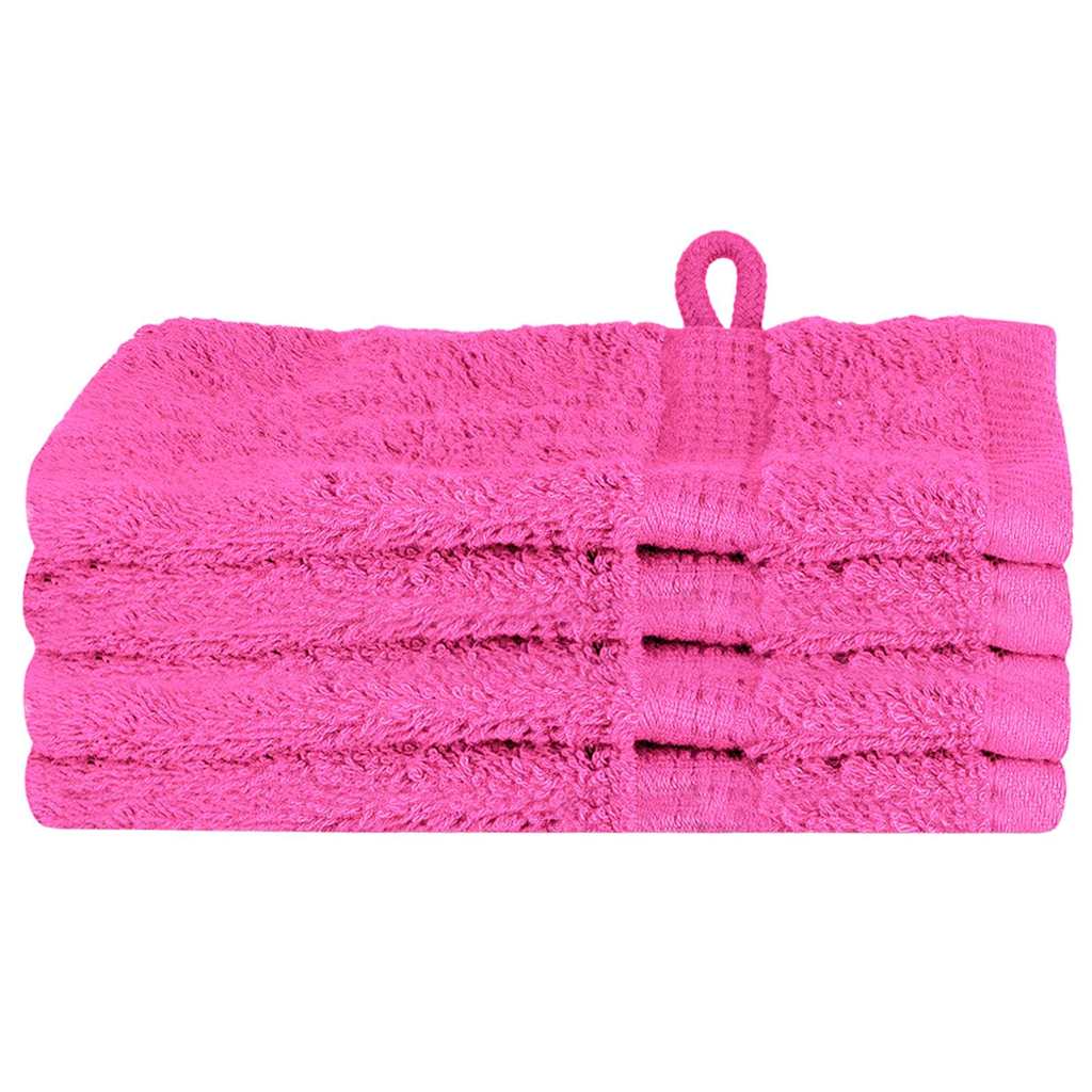 Asciugamano per Ospiti SOLUND 4 pcs Rosa 15 x 21 cm 550 gsm