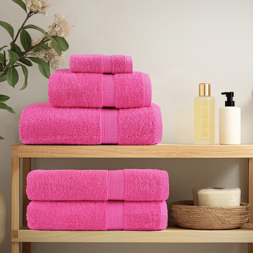 Asciugamani per Ospiti SOLUND 2 pz Rosa 30x50 cm 600 g/mÃ‚Â²