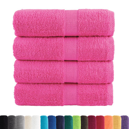 Asciugamani per Ospiti SOLUND 4 pz Rosa 30x50 cm 600 gsm