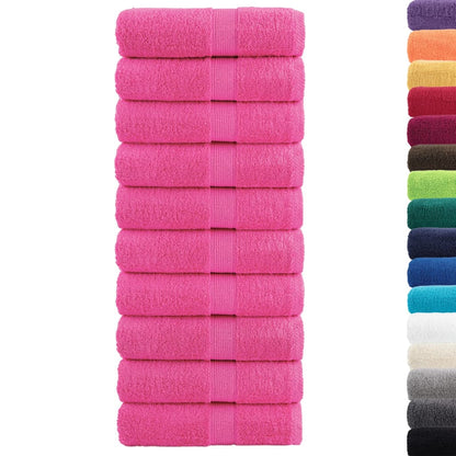 Asciugamani per Ospiti SOLUND 10 pz Rosa 30x50 cm 600 g/mÂ²