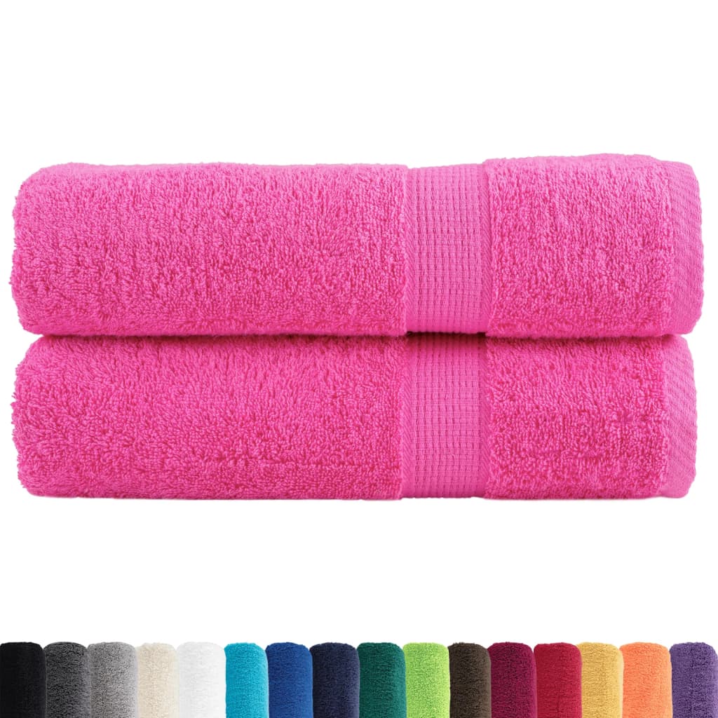 Asciugamani Premium SOLUND 2 pz Rosa 50x100 cm 600 g/mÂ²