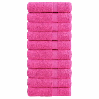 Asciugamani Premium SOLUND 10 pz Rosa 50x100 cm 600 g/mÂ²