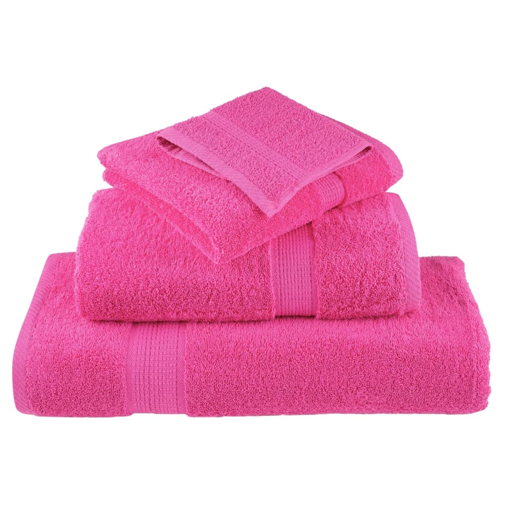 Asciugamani Premium SOLUND 10 pz Rosa 50x100 cm 600 g/mÂ²