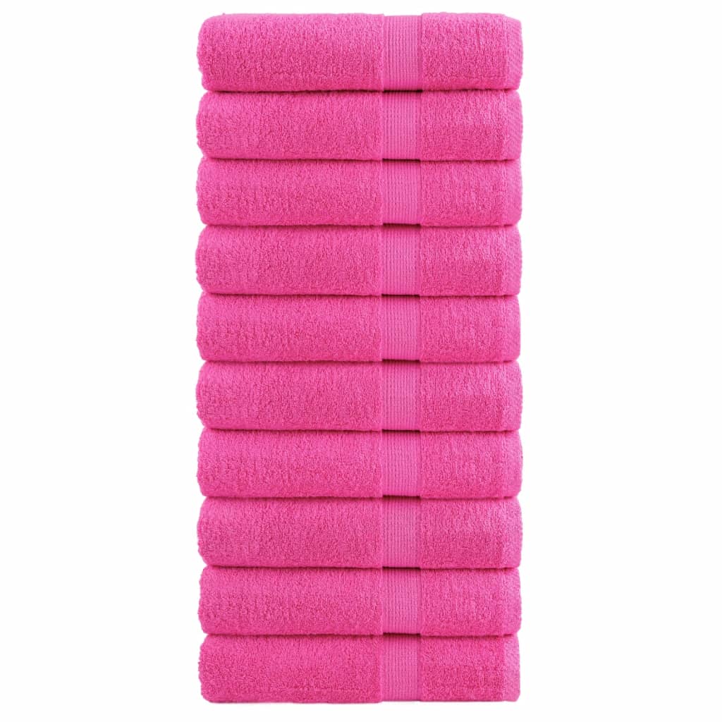 Asciugamani da Doccia SOLUND 10 pz Rosa 70x140 cm 600 g/mÂ²