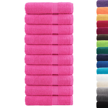 Asciugamani da Doccia SOLUND 10 pz Rosa 70x140 cm 600 g/mÂ²