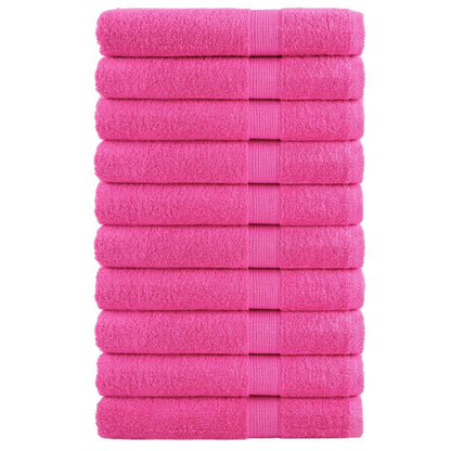 Asciugamani SOLUND 10 pz Rosa 100x200 cm 600 g/mÂ²