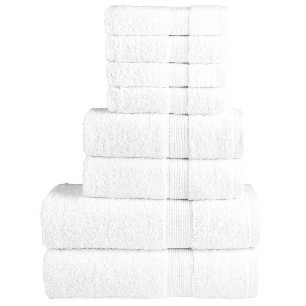 Set ASciugamani SOLUND 8 pz Bianchi 600 gsm