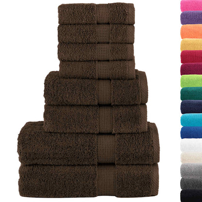 Set ASciugamani SOLUND 8 pz Marroni 600 gsm