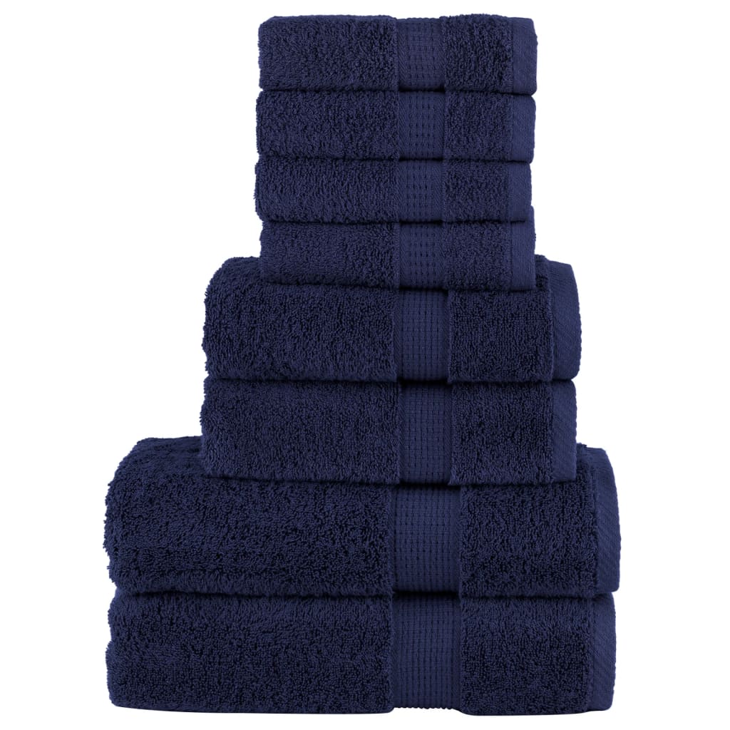 Set ASciugamani SOLUND 8 pz Blu Navy 600 gsm