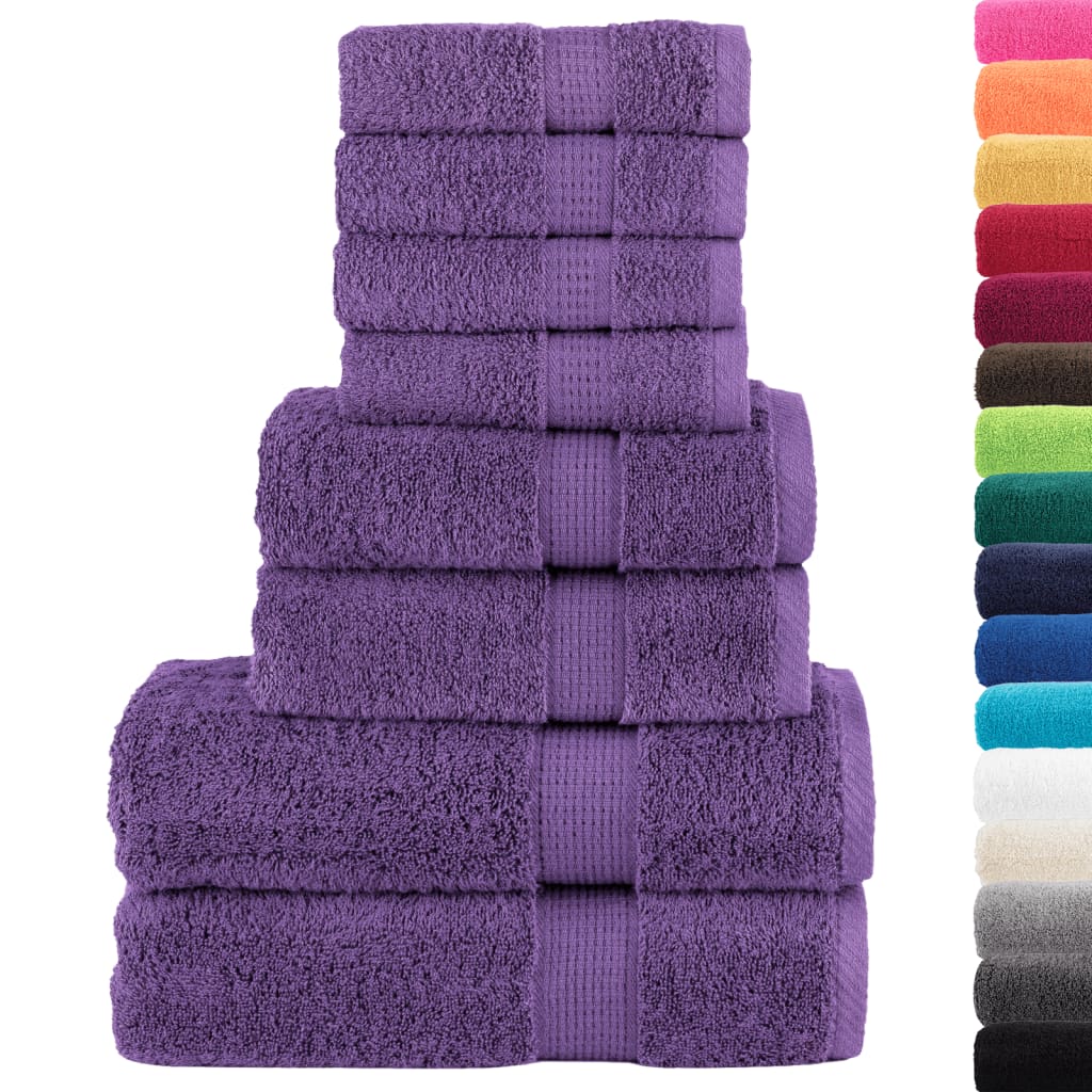 Set ASciugamani SOLUND 8 pz Viola 600 gsm