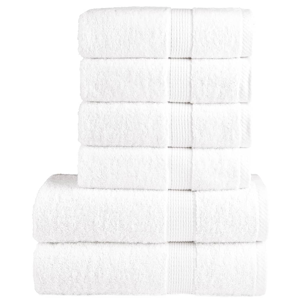 Set ASciugamani SOLUND 6 pz Bianchi 600 gsm