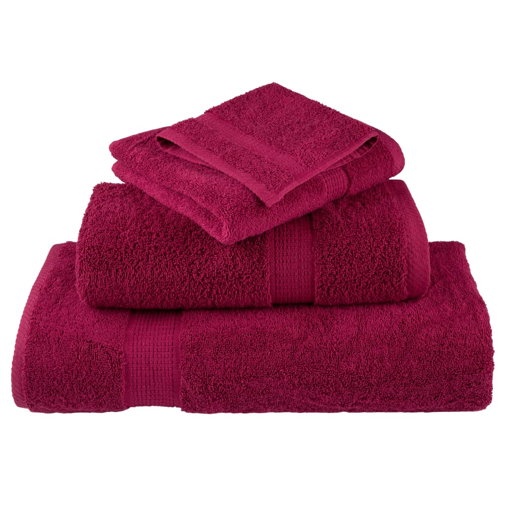 Set ASciugamani SOLUND 8 pz Bordeaux 600 gsm