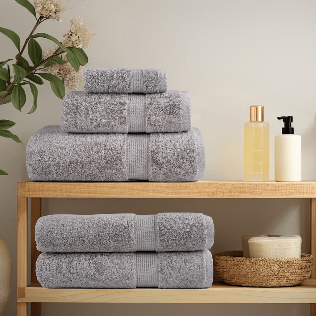 Set ASciugamani SOLUND 6 pz Grigio 600 gsm