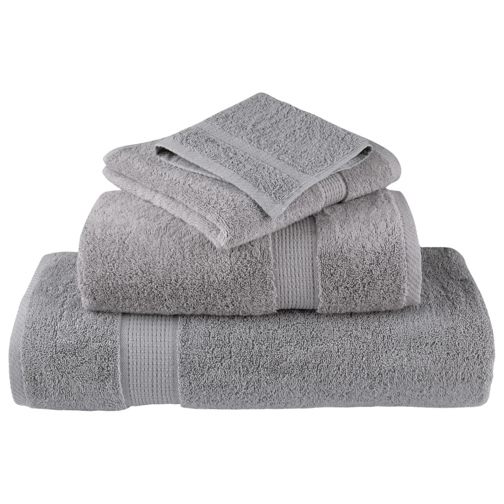 Set ASciugamani SOLUND 6 pz Grigio 600 gsm