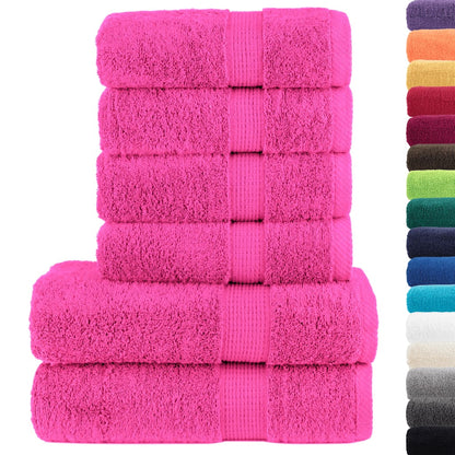 Set ASciugamani SOLUND 6 pz Rosa 600 gsm