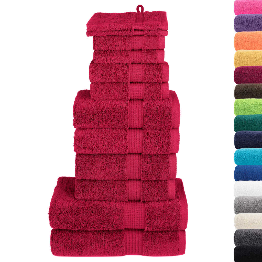 Set ASciugamani SOLUND 12 pz Rossi 600 gsm