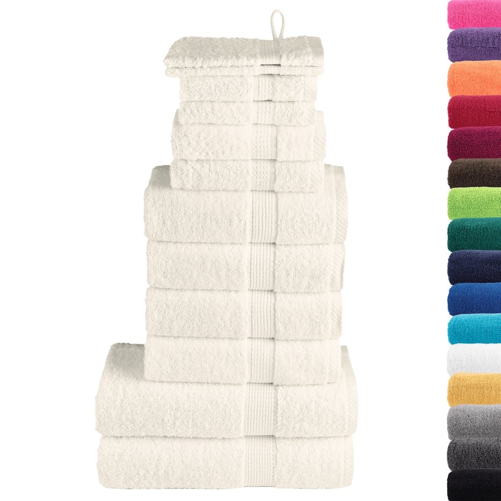 Set ASciugamani SOLUND 12 pz Crema 600 gsm