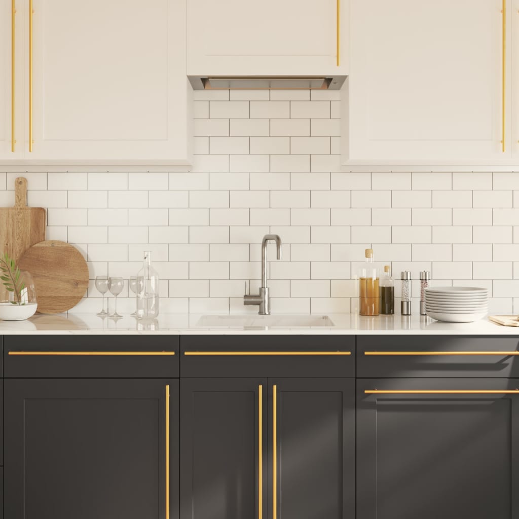 Maniglie per Mobili 20 pz Oro 480 mm in Acciaio Inox