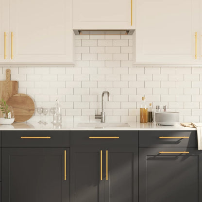 Maniglie per Mobili 10 pz Oro 192 mm in Acciaio Inox